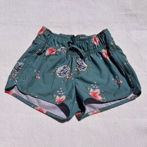 Girls O'Neil Teal/Floral Board Shorts